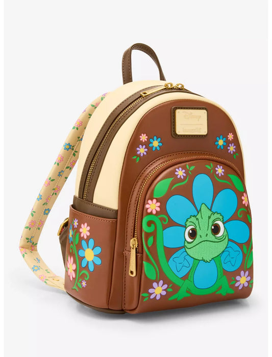 Mini Sac à Dos Loungefly Disney Raiponce - Pascal et les Fleurs