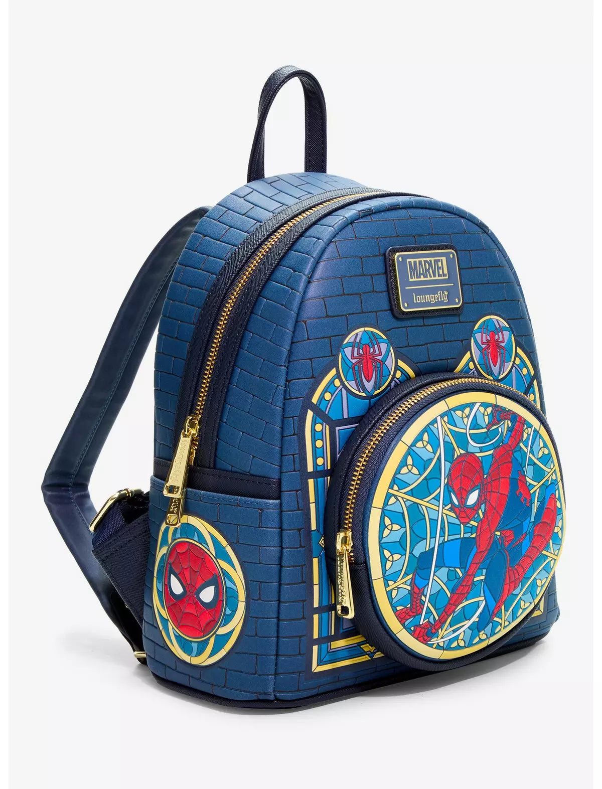 Loungefly Marvel Spider-Man Stained Glass Portrait Mini Backpack