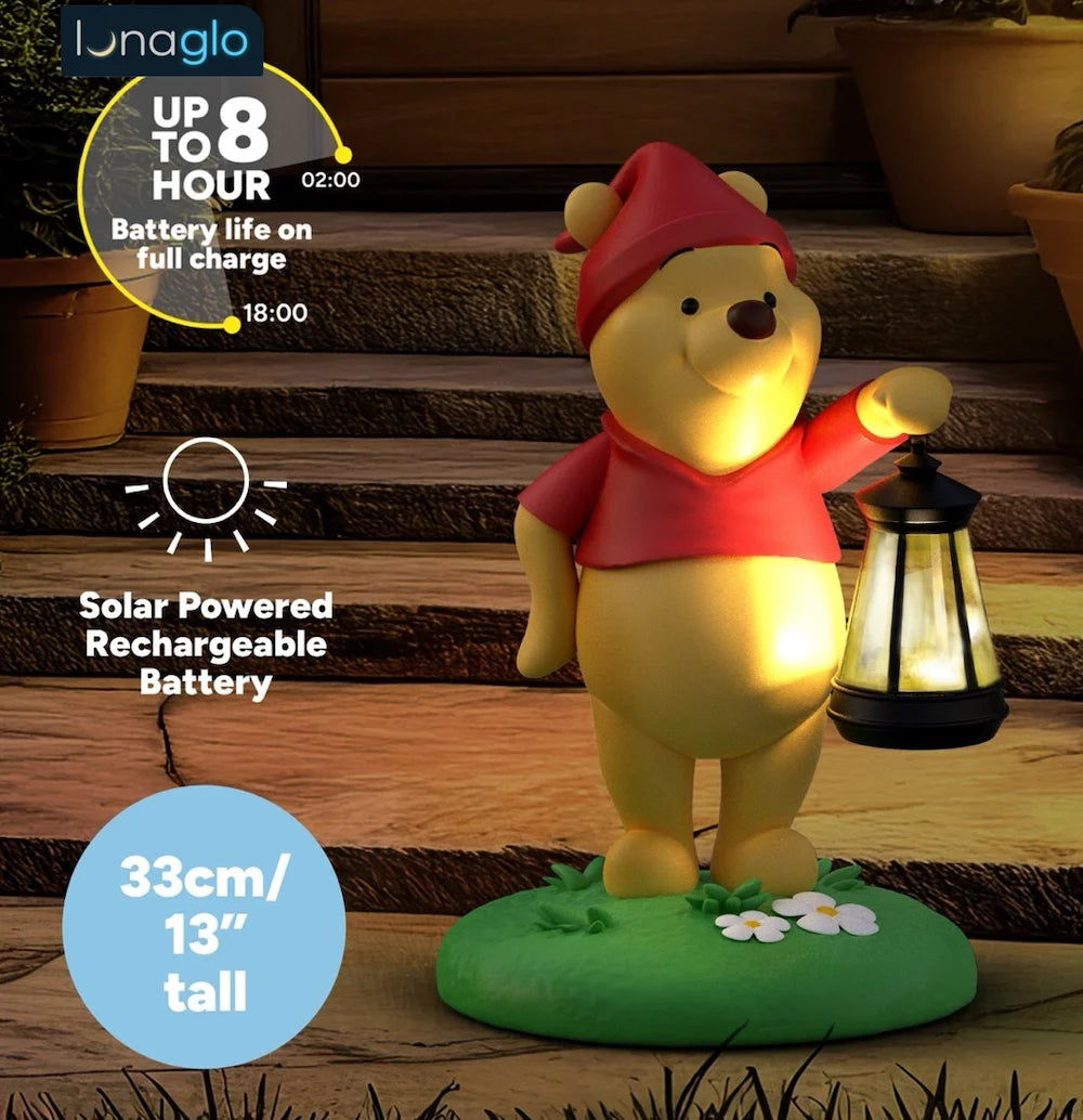 WINNIE L'OURSON - Lampe Solaire Extérieure 'LunaGlo' 33cm
