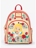 Sac Loungefly Alice au Pays des Merveilles "Peindre les Roses en Rouge" édition Import USA Disney, vue de face