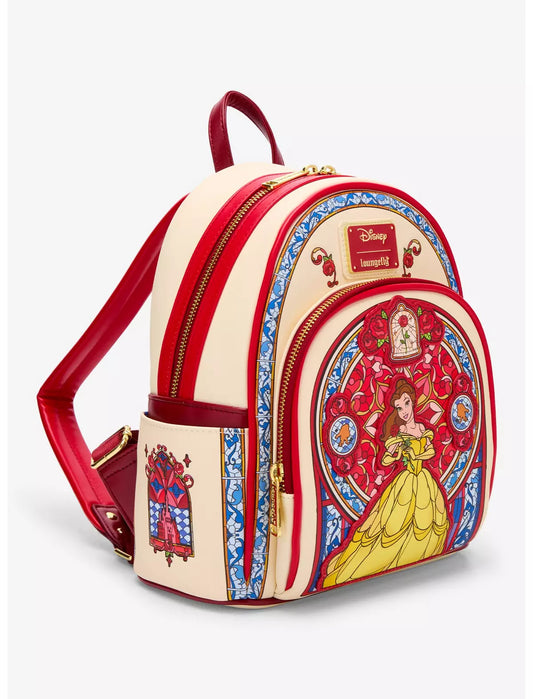 Mini Sac à Dos Loungefly Belle Vitrail Enchanté