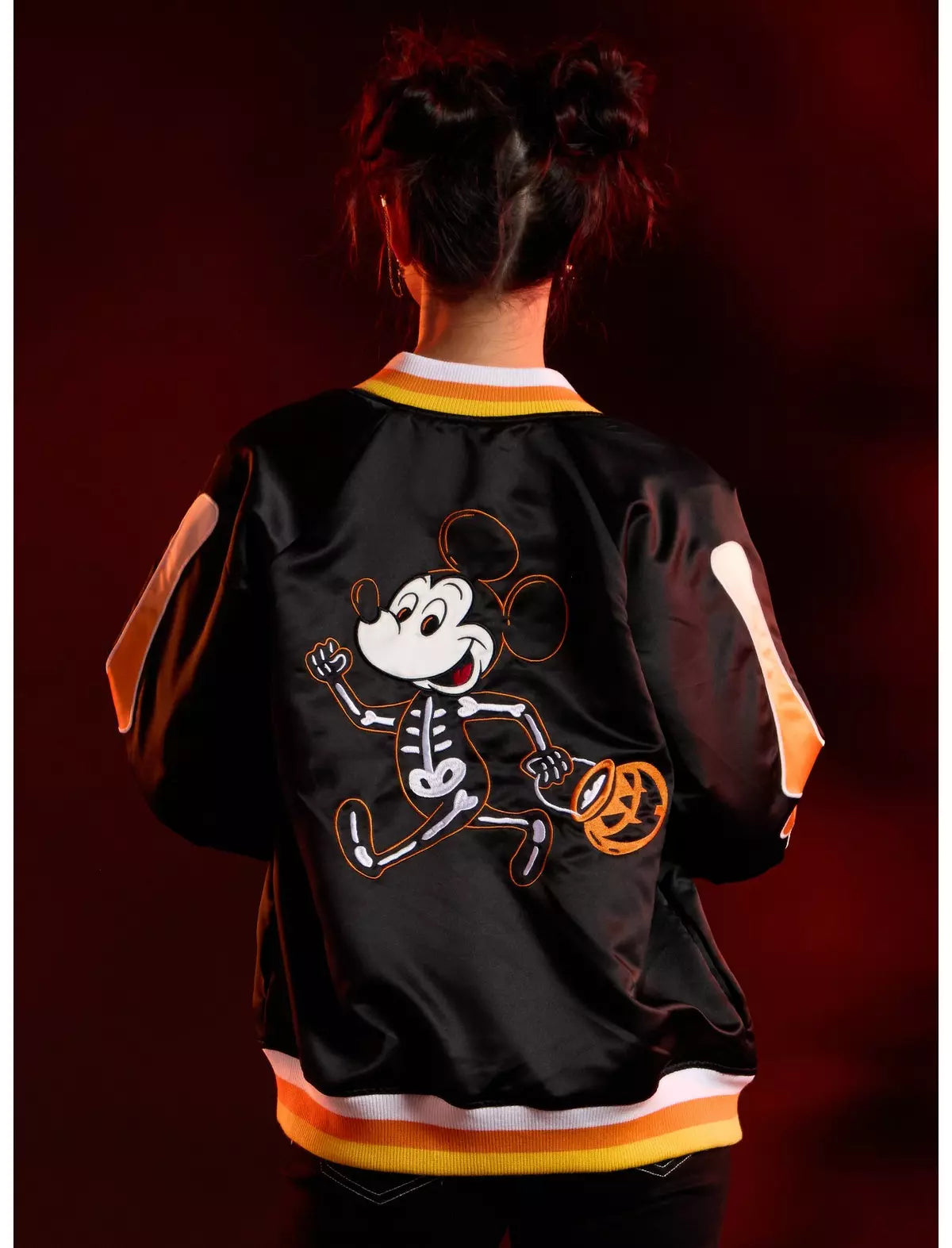 Her Universe Disney Halloween Glow-In-The-Dark Reversible Girls Varsity Jacket