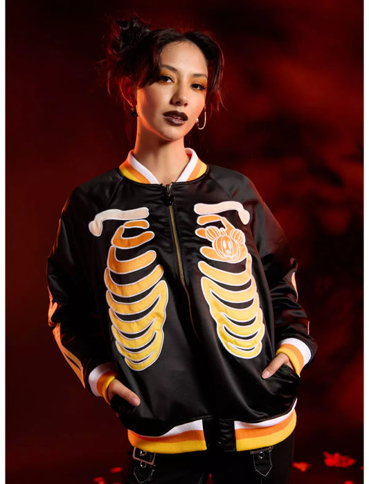 Her Universe Disney Halloween Glow-In-The-Dark Reversible Girls Varsity Jacket