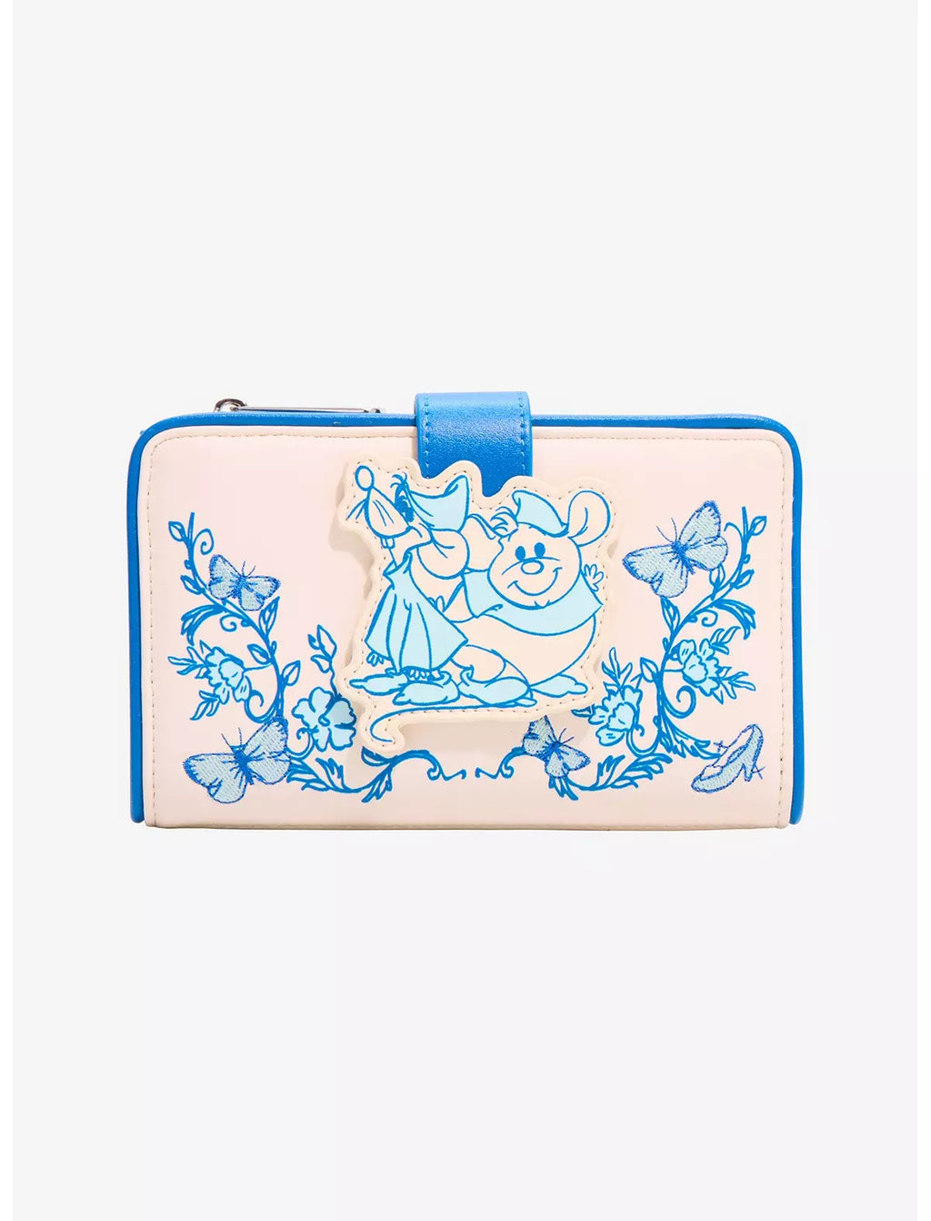 Loungefly Disney Cinderella Tonal Floral Jaq & Gus Wallet - BoxLunch Exclusive