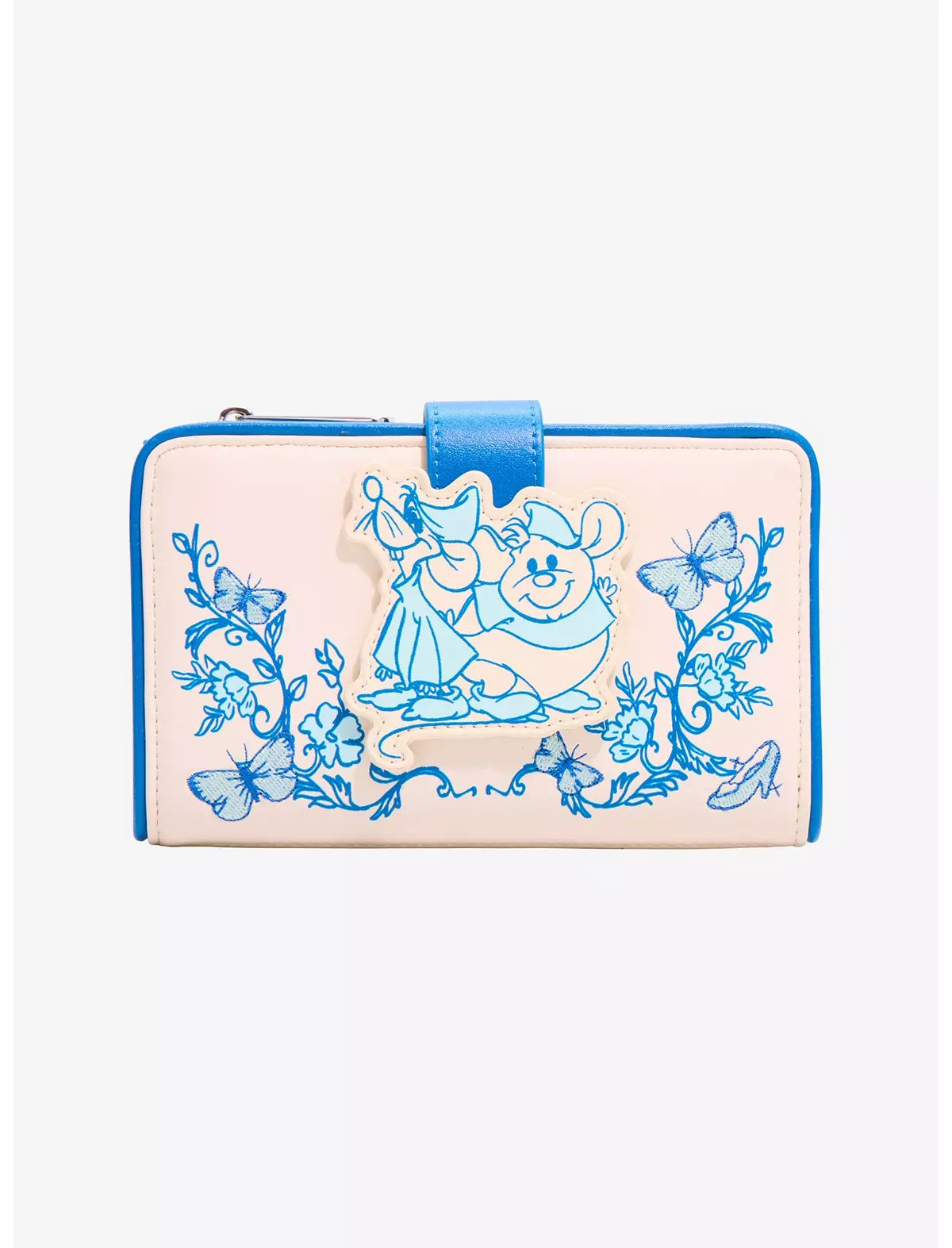 Loungefly Disney Cinderella Tonal Floral Jaq & Gus Wallet - BoxLunch Exclusive