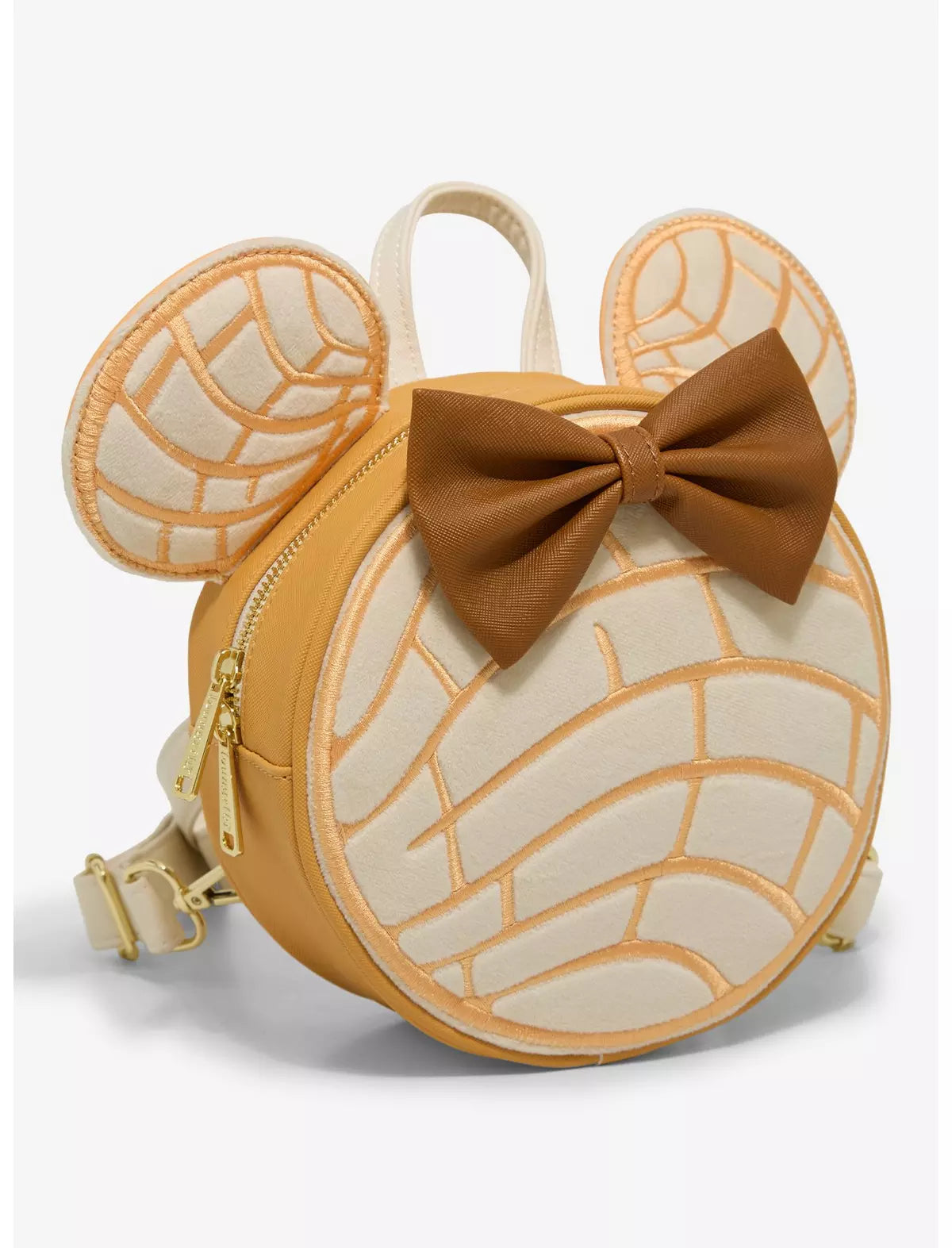 Loungefly Disney Minnie Mouse White Concha Convertible Mini Backpack - BoxLunch Exclusive