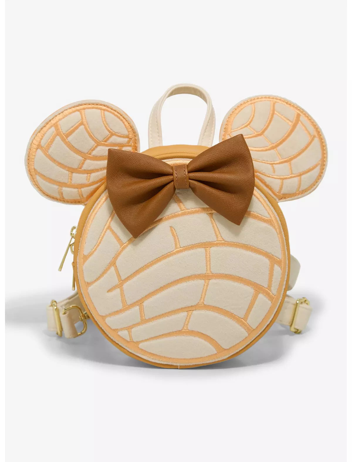 Loungefly Disney Minnie Mouse White Concha Convertible Mini Backpack - BoxLunch Exclusive