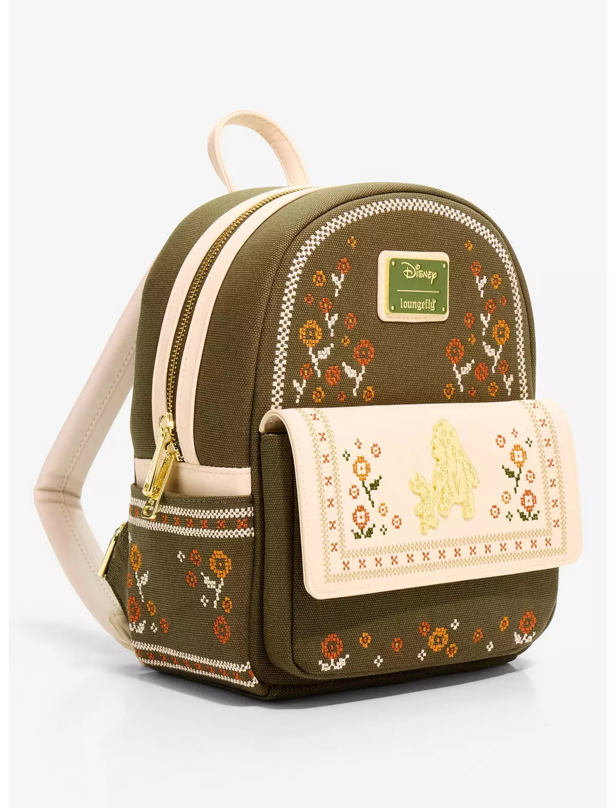 Loungefly Disney Winnie the Pooh Floral Cross Stitch Mini Backpack - BoxLunch Exclusive
