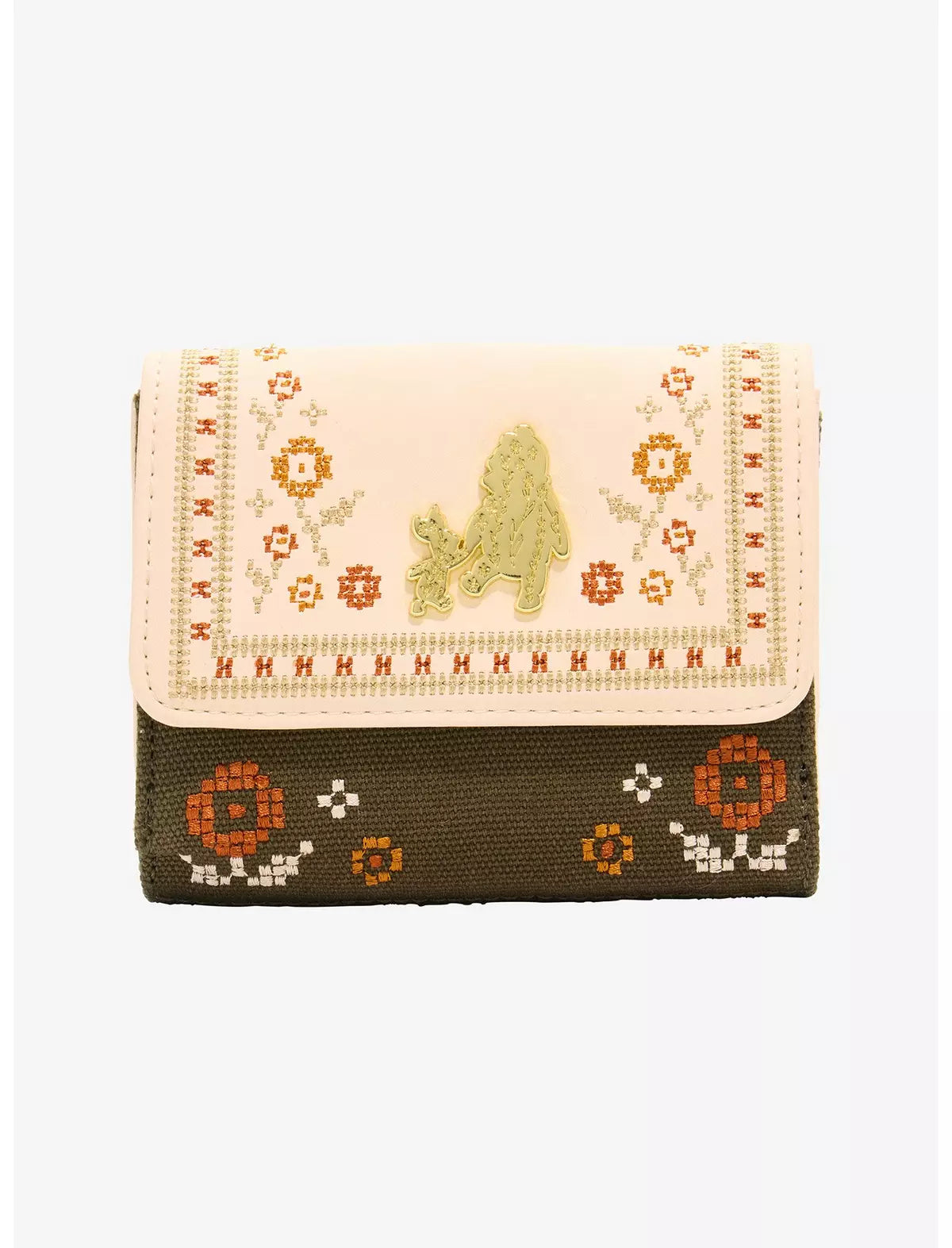 Loungefly Disney Winnie the Pooh Floral Cross Stitch Wallet - BoxLunch Exclusive