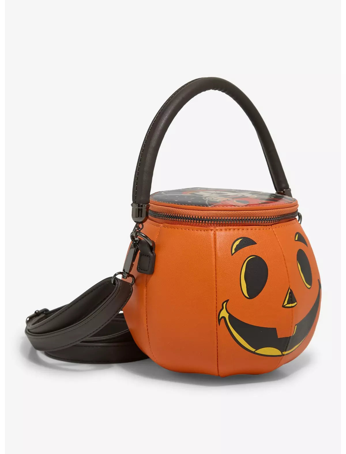 Loungefly Disney Mickey & Minnie Lenticular Figural Pumpkin Crossbody Bag - BoxLunch Exclusive