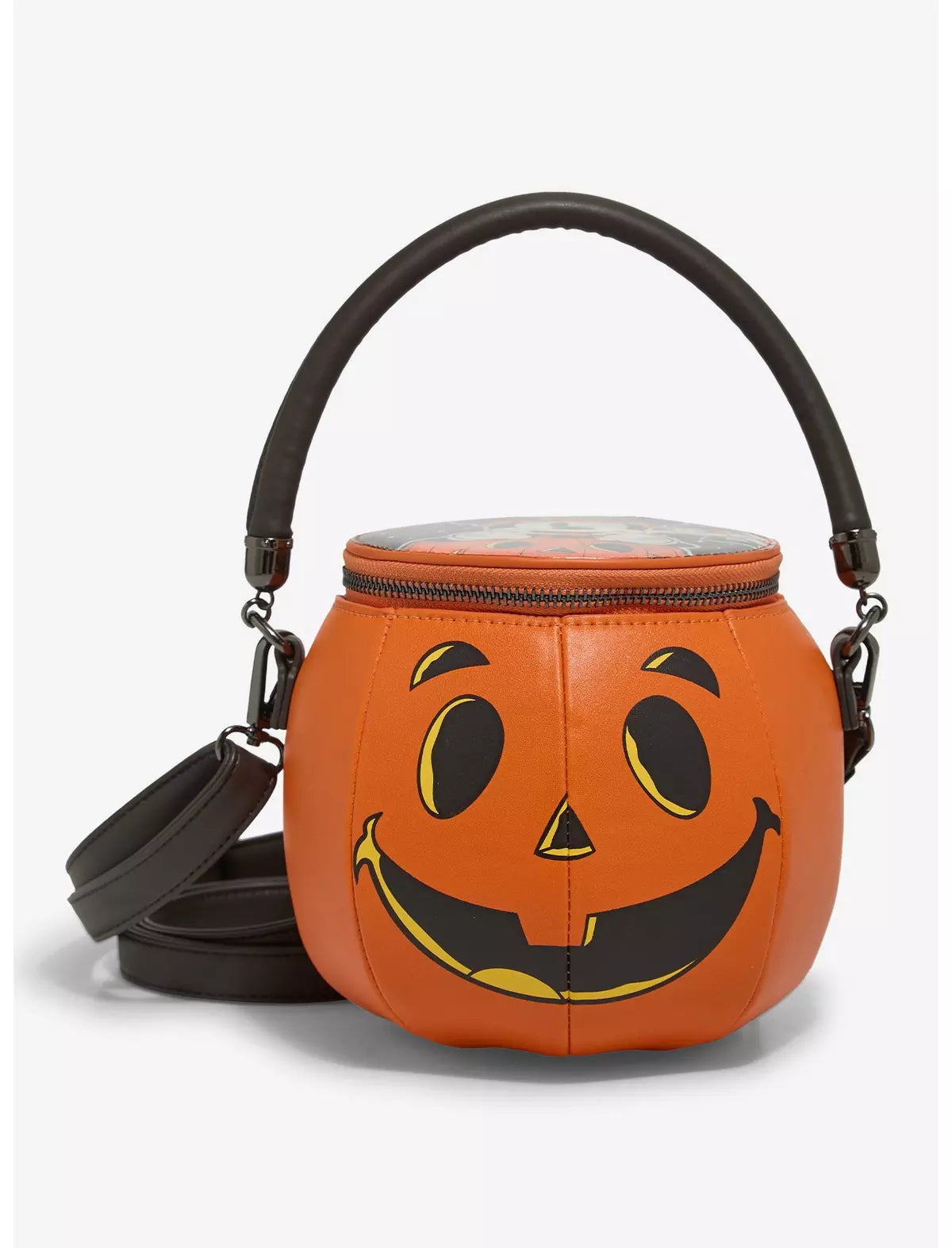 Loungefly Disney Mickey & Minnie Lenticular Figural Pumpkin Crossbody Bag - BoxLunch Exclusive