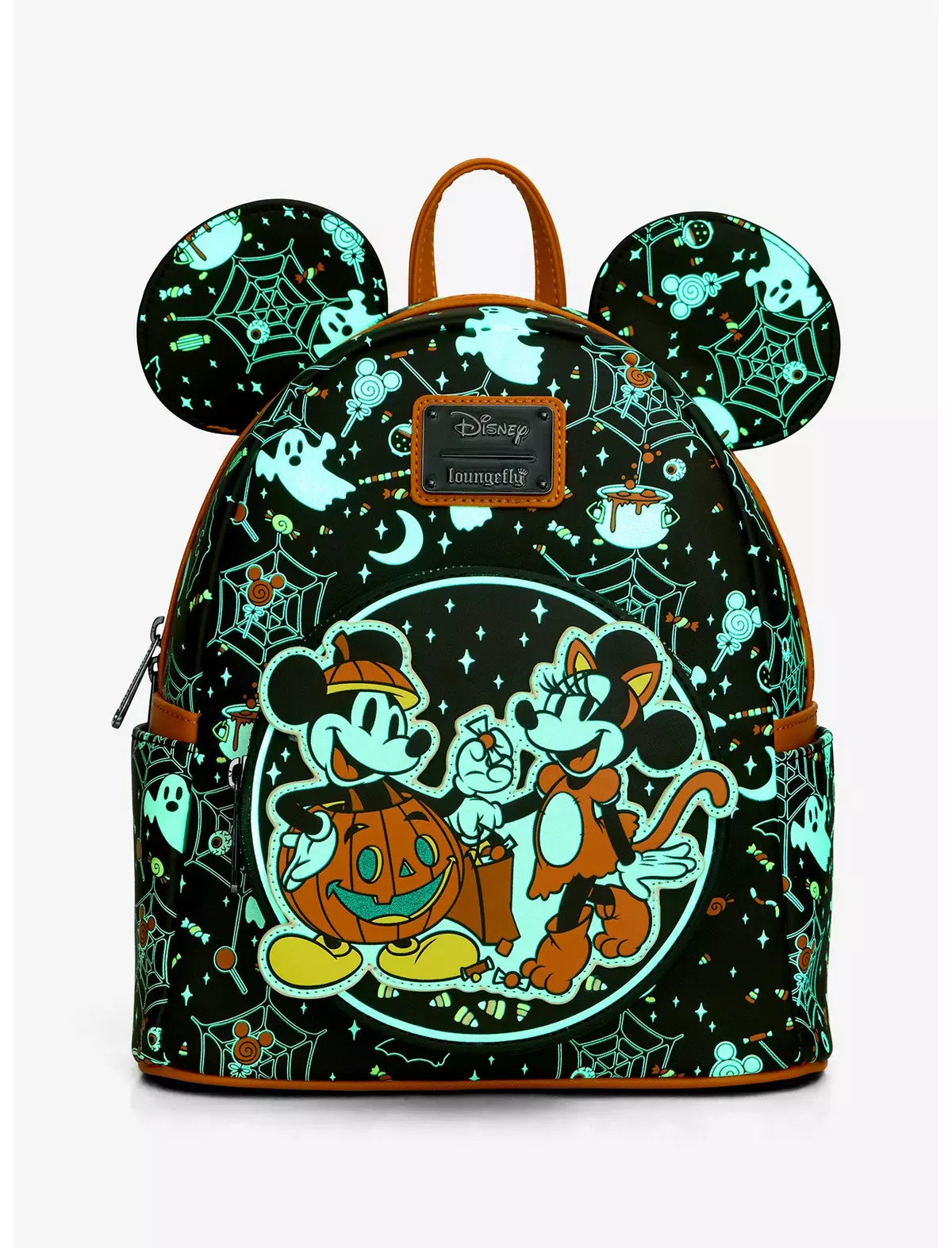 Loungefly Disney Mickey & Minnie Halloween Costumes Glow-in-the-Dark Mini Backpack - BoxLunch Exclusive
