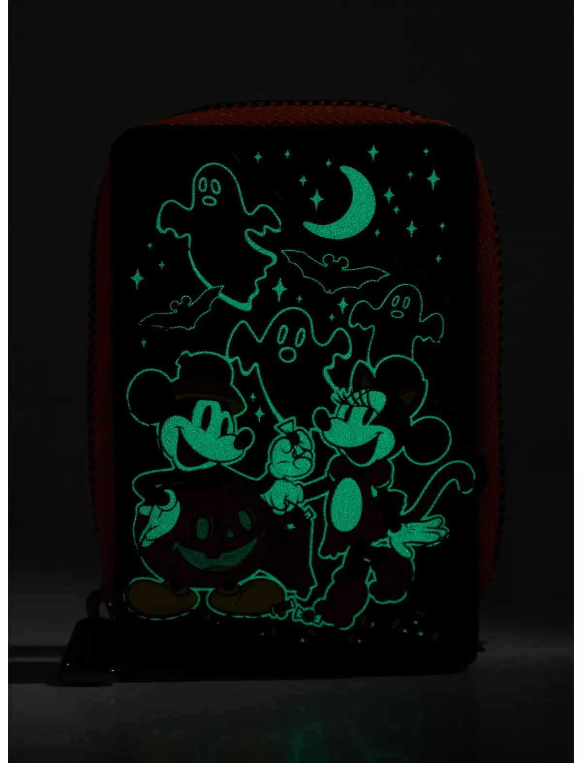 Loungefly Disney Mickey & Minnie Halloween Costumes Glow-in-the-Dark Accordion Wallet - BoxLunch Exclusive