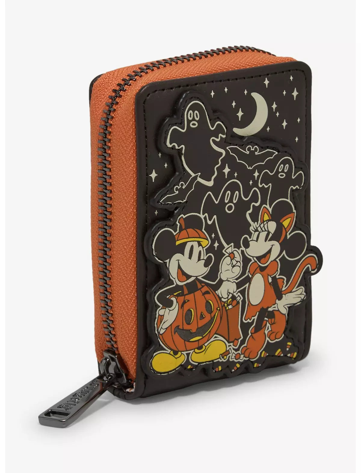 Loungefly Disney Mickey & Minnie Halloween Costumes Glow-in-the-Dark Accordion Wallet - BoxLunch Exclusive