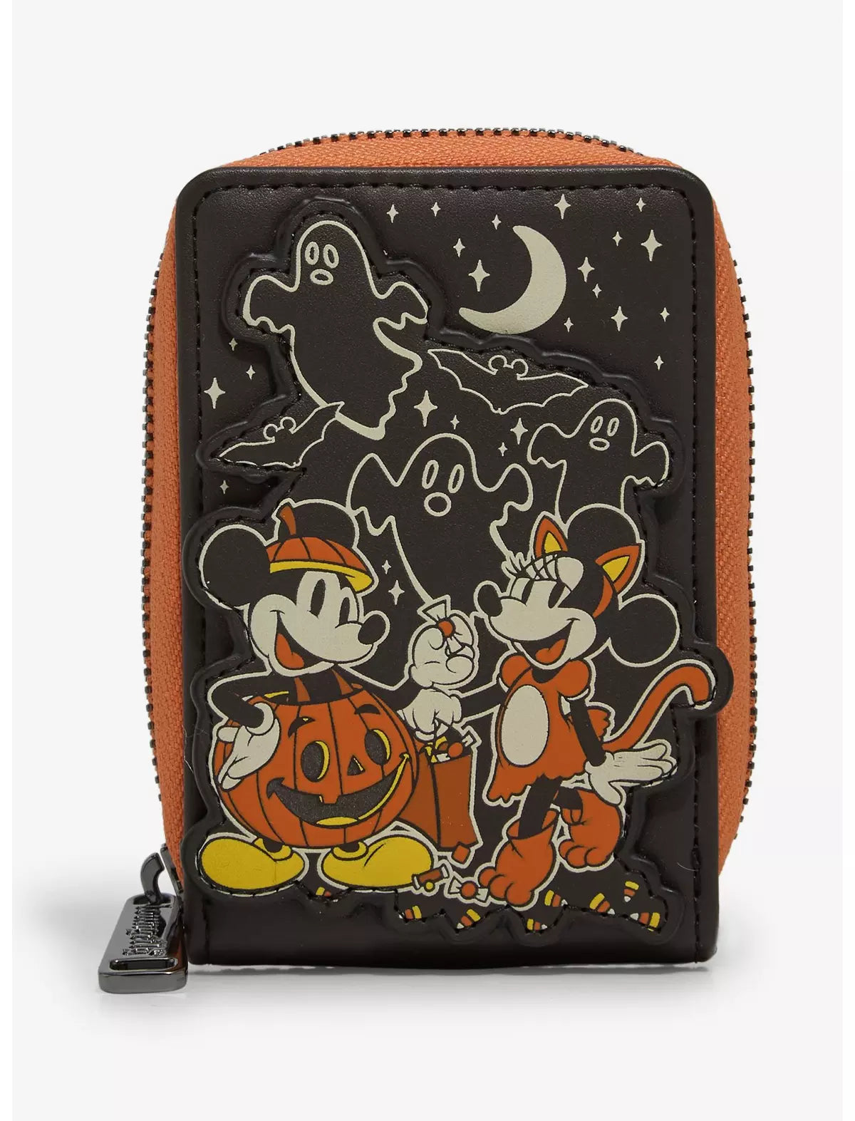 Loungefly Disney Mickey & Minnie Halloween Costumes Glow-in-the-Dark Accordion Wallet - BoxLunch Exclusive