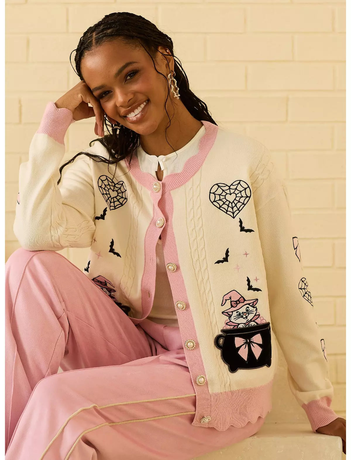 Disney The Aristocats Marie Halloween Icons Women's Cardigan - BoxLunch Exclusive