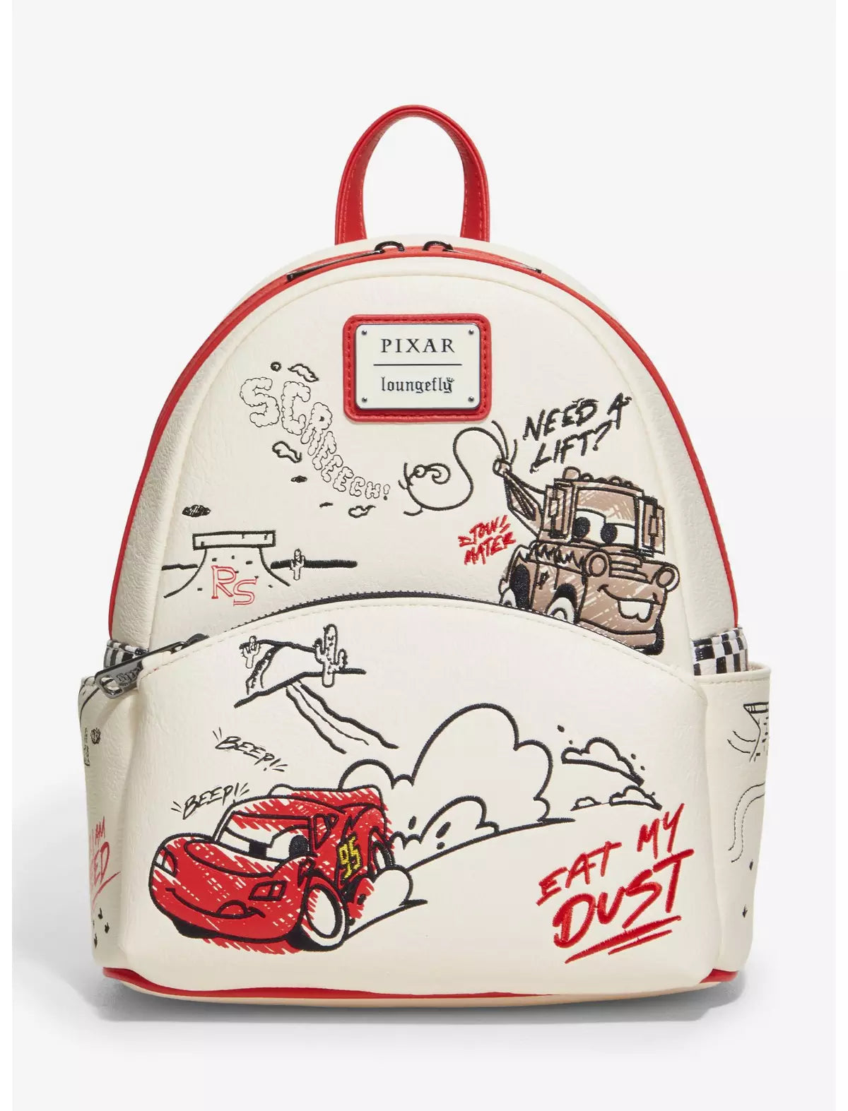 Loungefly Disney Pixar Cars Lightning McQueen & Mater Doodles Mini Backpack - BoxLunch Exclusive