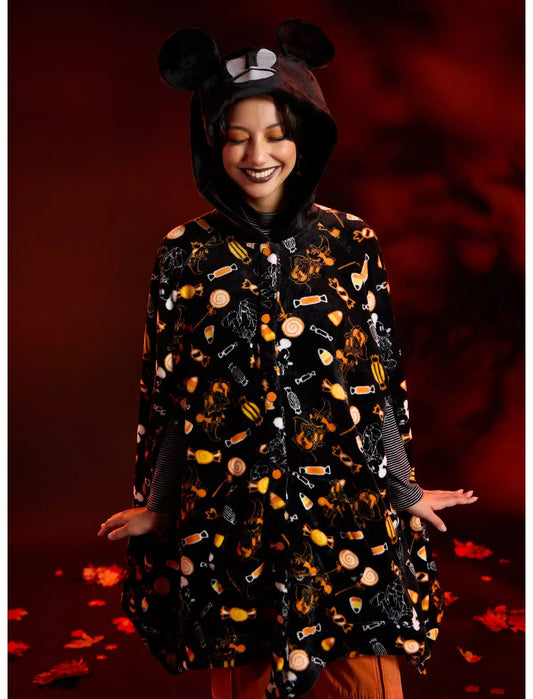 Her Universe Disney Halloween Girls Fuzzy Hooded Cape
