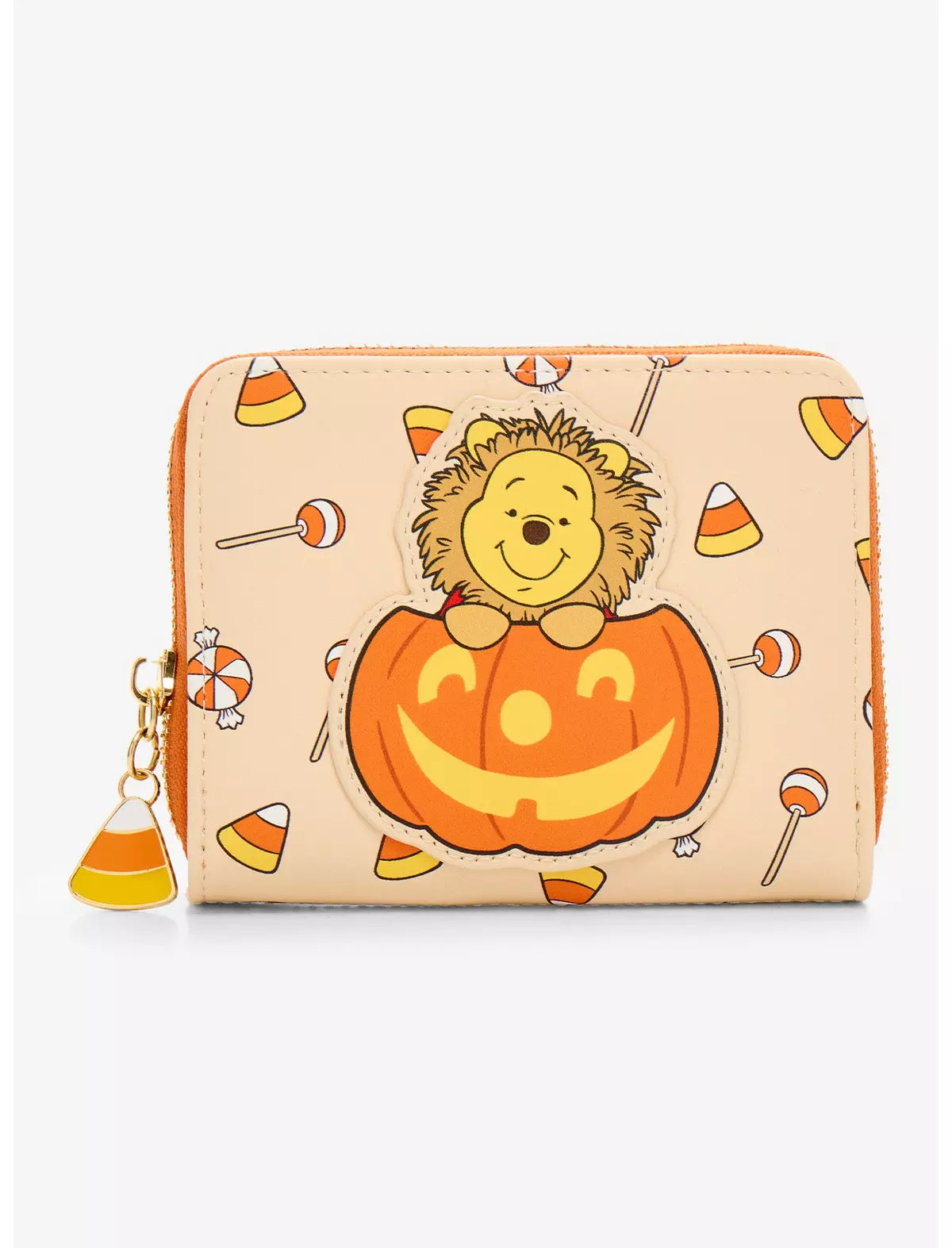 Disney Winnie the Pooh Lion Pooh Bear Pumpkin Zip Wallet - BoxLunch Exclusive