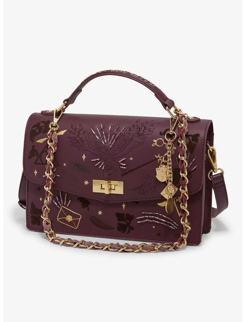 Harry Potter - Sac à bandoulière Magical Icons floqué - Exclusivité BoxLunch