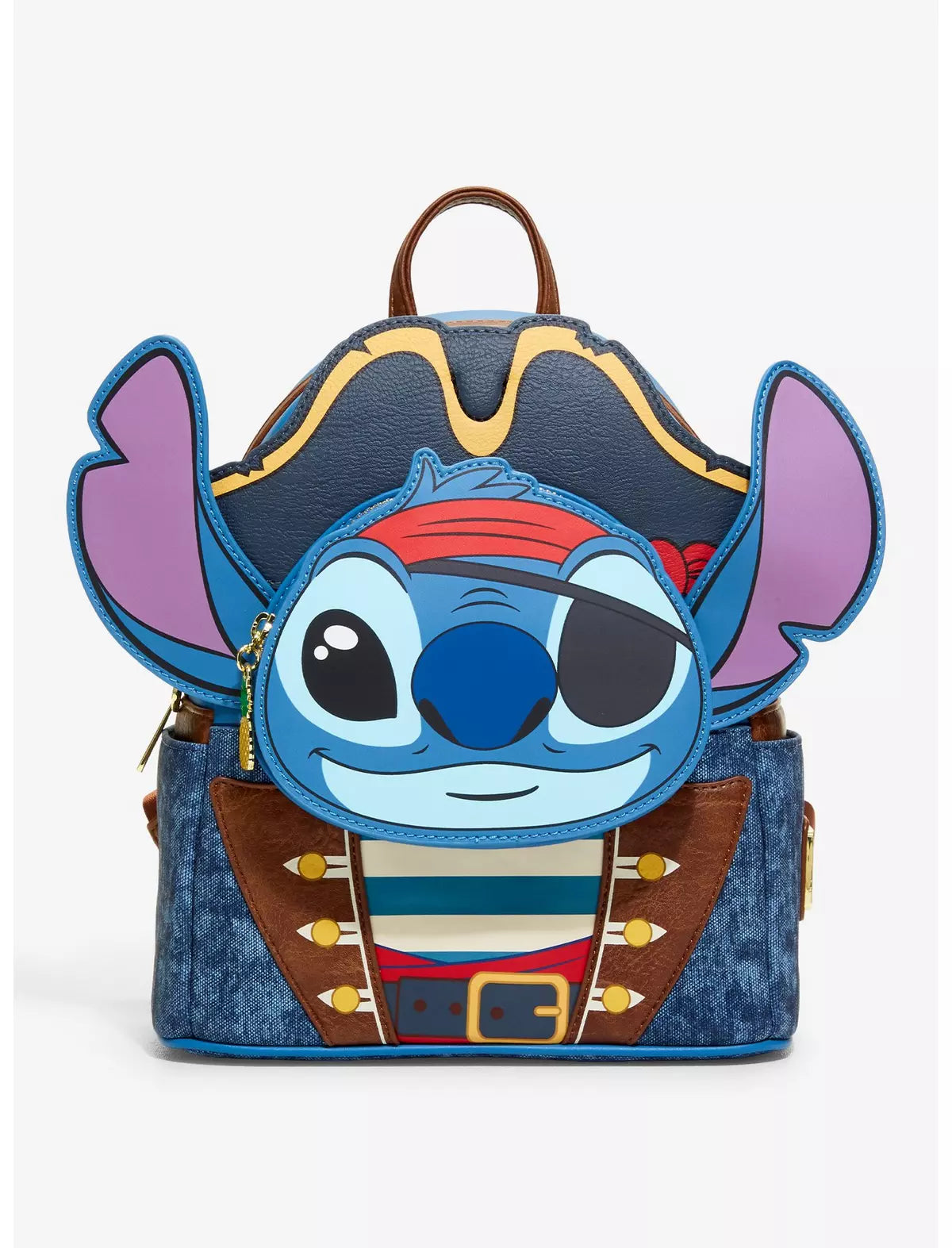 Loungefly Disney Lilo & Stitch Pirate Stitch Figural Mini Backpack - BoxLunch Exclusive