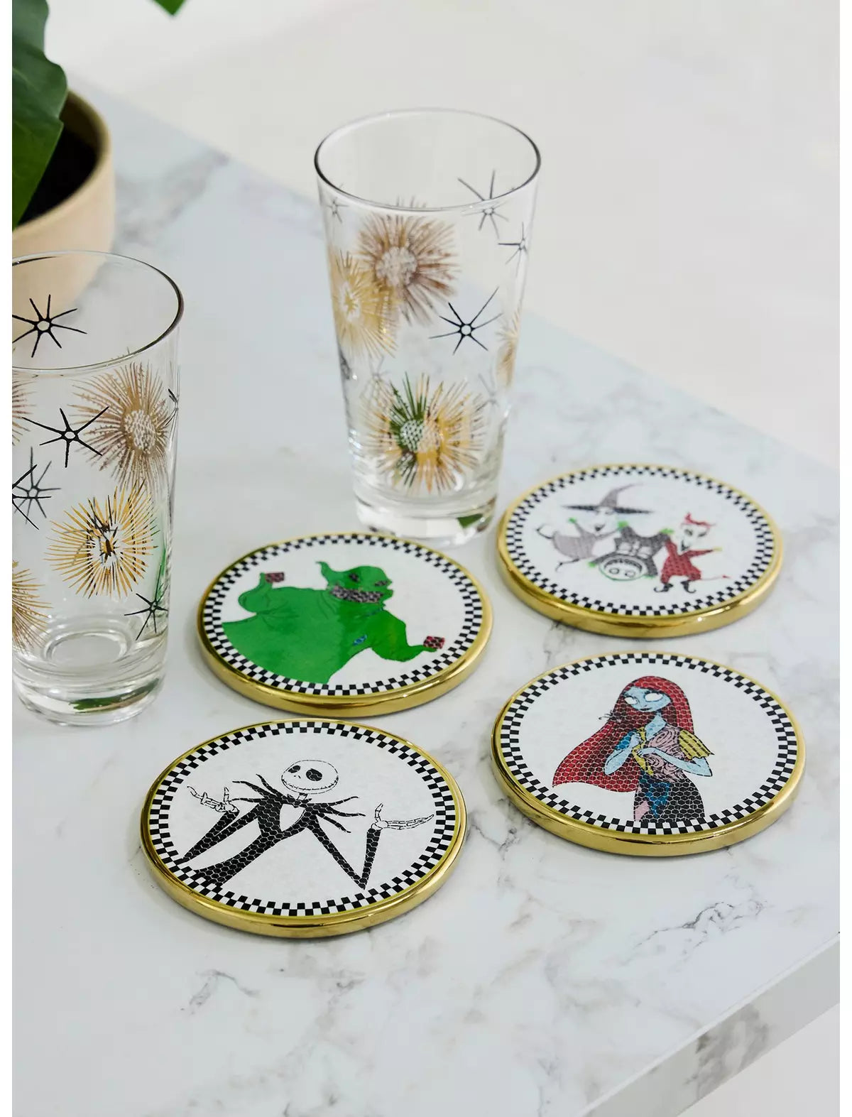Disney The Nightmare Before Christmas Characters Ceramic Coaster Set - BoxLunch Exclusive
