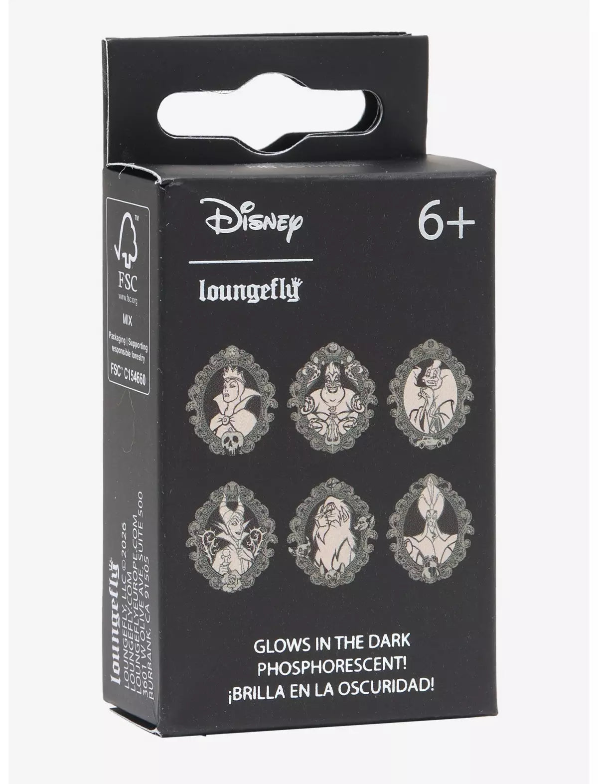 Loungefly Disney Villains Cameos Glow-in-the-Dark Blind Box Enamel Pin - BoxLunch Exclusive