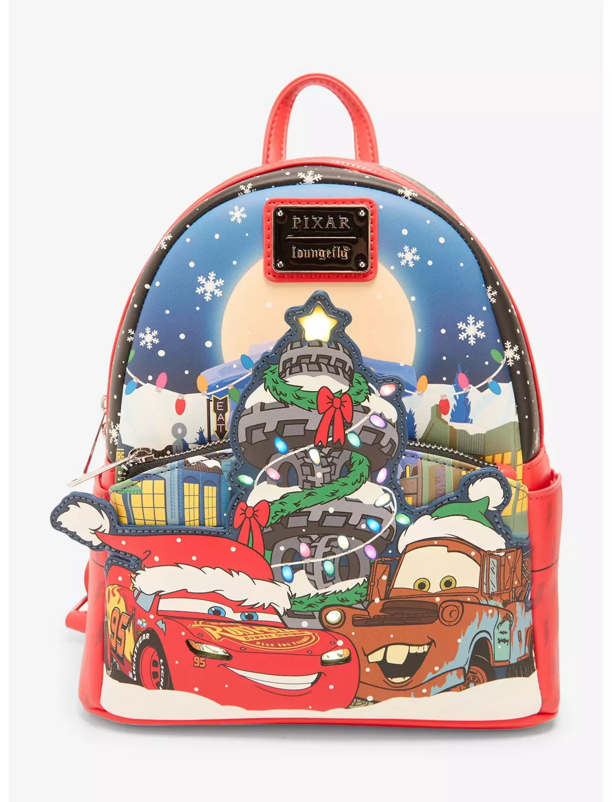Loungefly Disney Pixar Cars Holiday Light-Up Mini Backpack - BoxLunch Exclusive