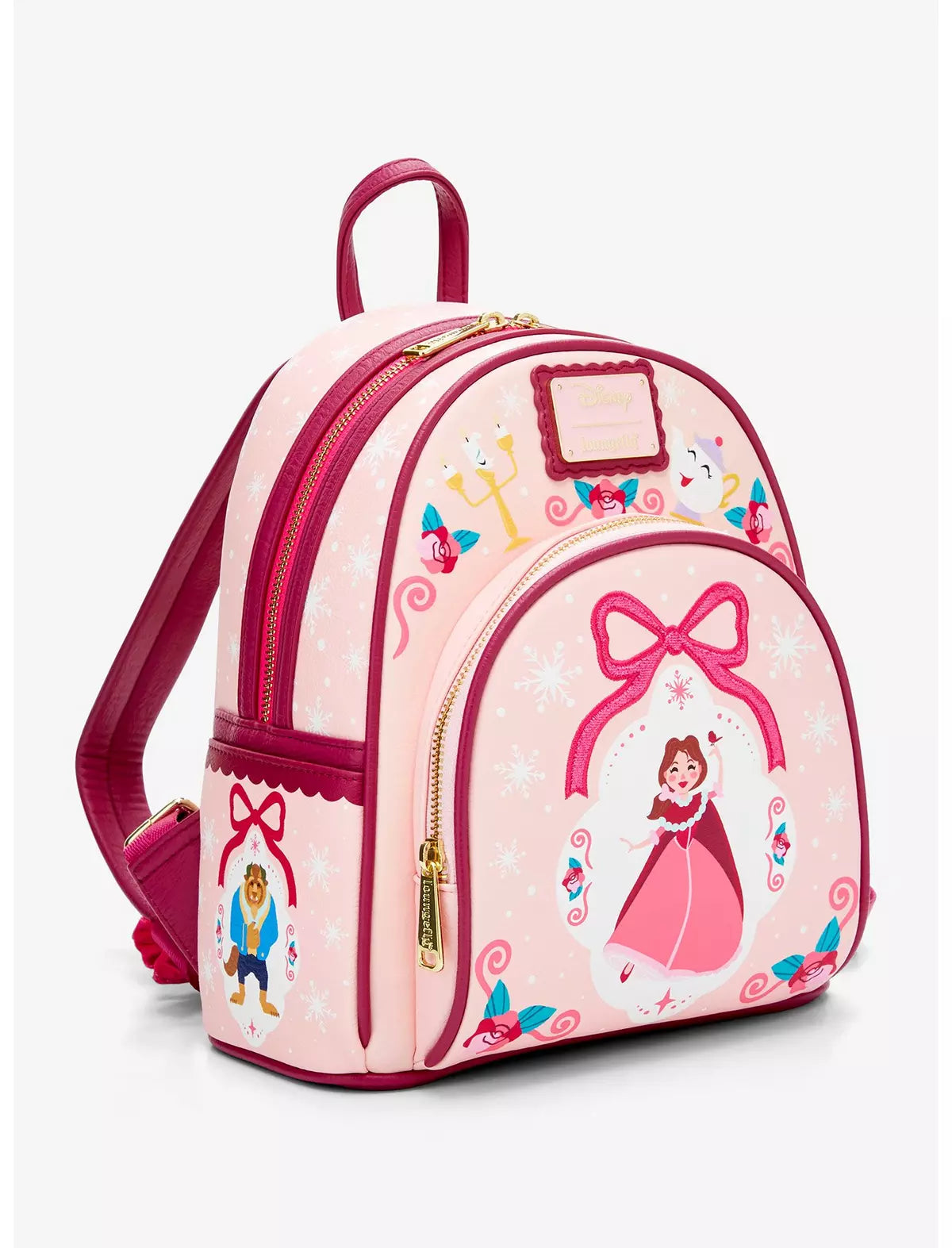 La Belle et la Bête : Un Noël enchanté – Belle – Mini sac à dos Loungefly | BoxLunch Exclusive