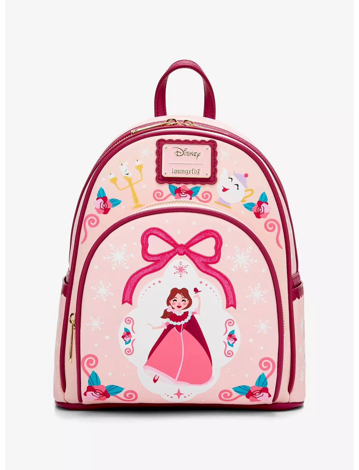 La Belle et la Bête : Un Noël enchanté – Belle – Mini sac à dos Loungefly | BoxLunch Exclusive