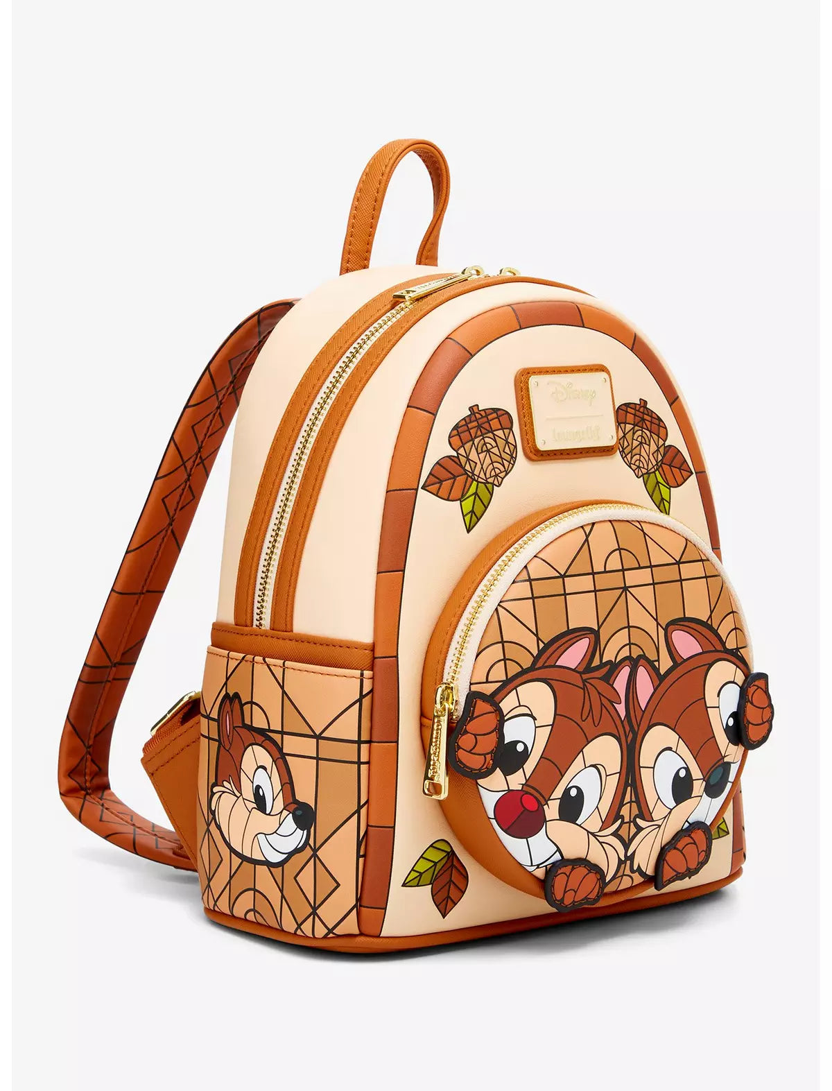 Disney Tic et Tac - Mini sac à dos effet vitrail Loungefly - Exclusivité BoxLunch