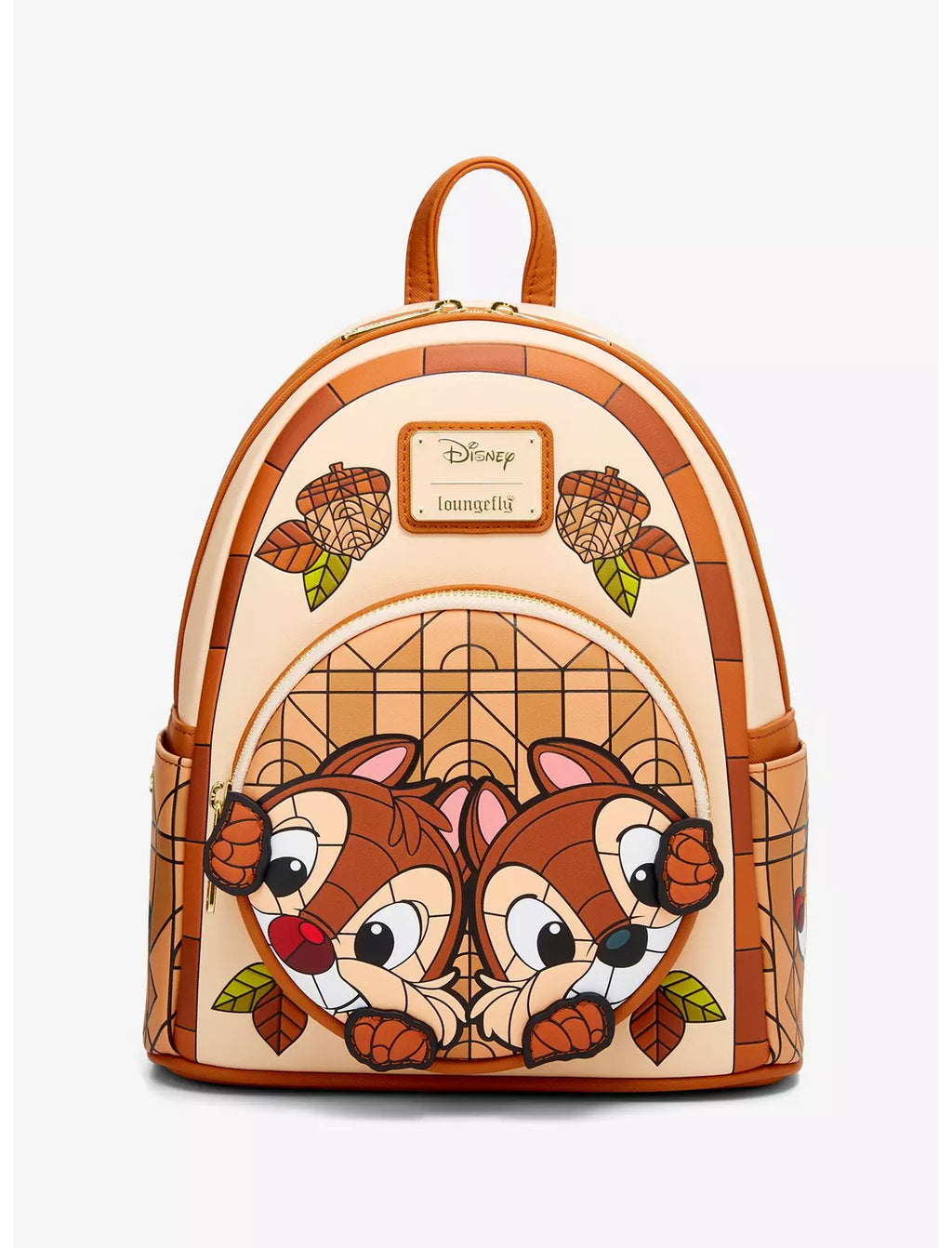 Disney Tic et Tac - Mini sac à dos effet vitrail Loungefly - Exclusivité BoxLunch