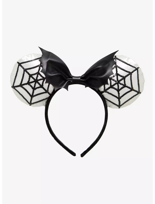 Disney Minnie Mouse Sequins Spiderweb Ears - BoxLunch Exclusive
