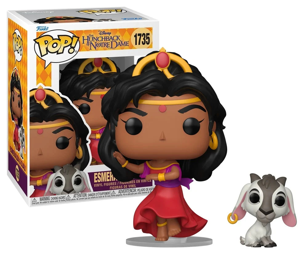 Funko Pop Disney N°1735 – Esmeralda et Djali, figurine POP & Buddy Le Bossu de Notre-Dame