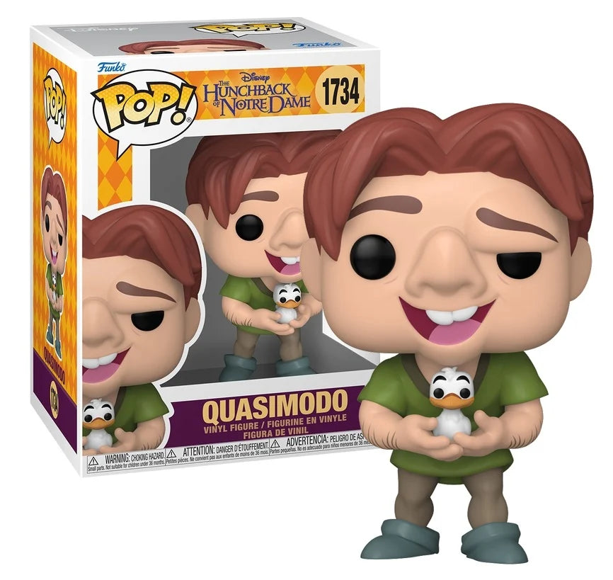 Funko Pop Disney N°1734 – Quasimodo avec oiseau, figurine Le Bossu de Notre-Dame