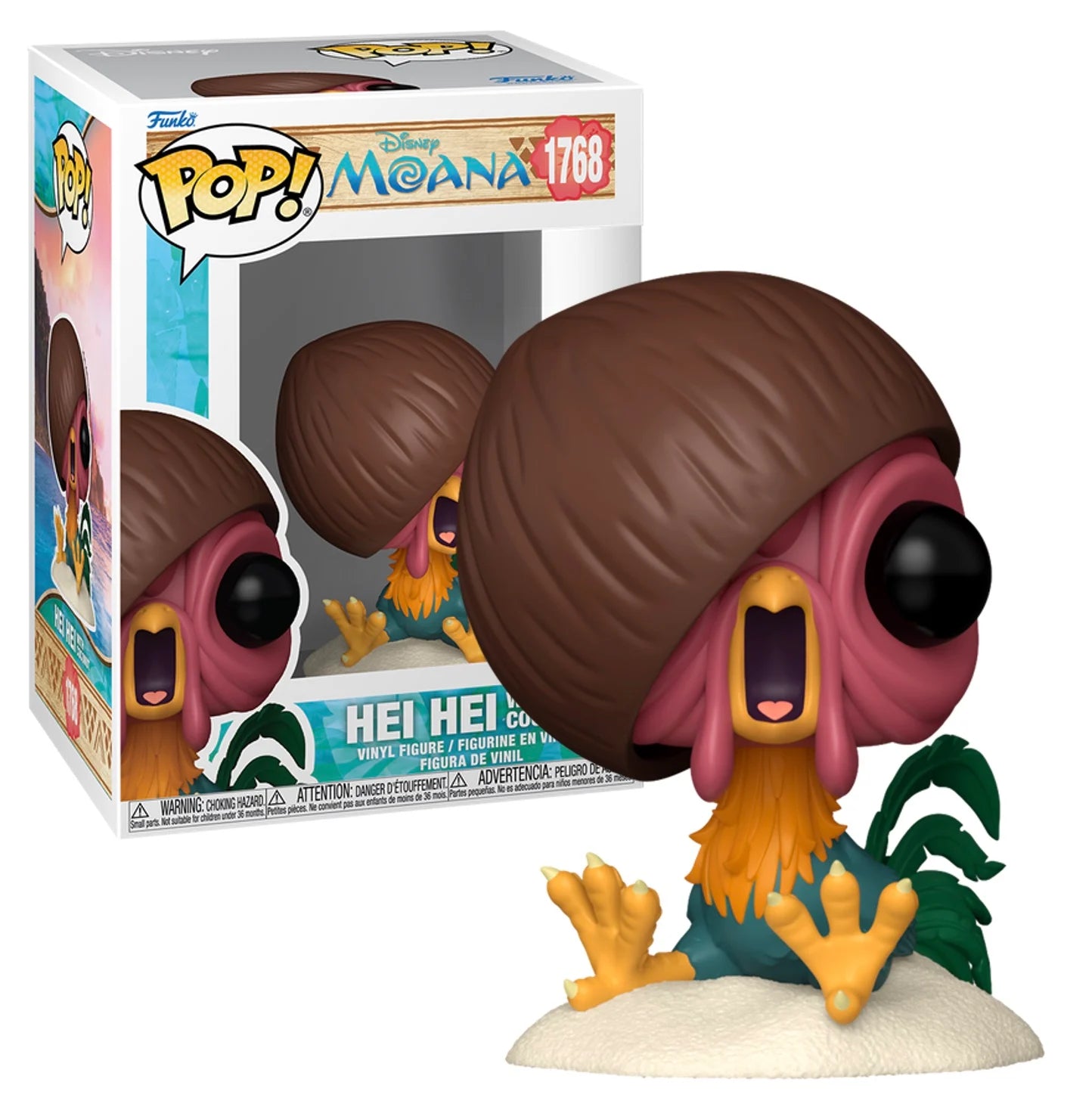 Vaiana – Funko POP Disney N°1768 – Hei Hei avec noix de coco