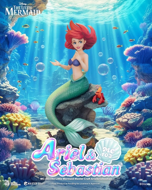 LA PETIT SIRENE - Ariel & Sebastien - Statuette Master Craft 42.8cm