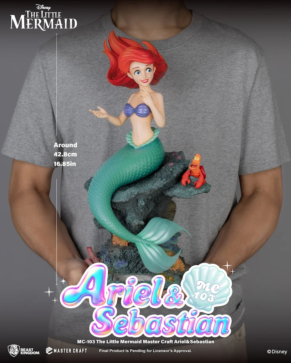 LA PETIT SIRENE - Ariel & Sebastien - Statuette Master Craft 42.8cm