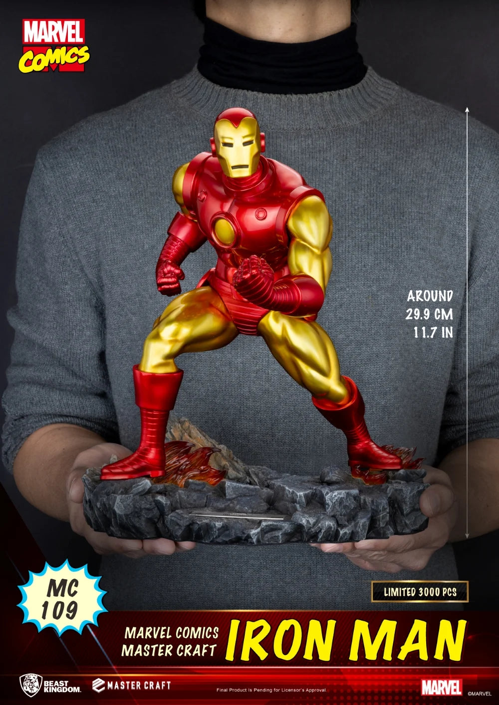 MARVEL - Iron Man "Comics" - Statuette Master Craft 29.9cm