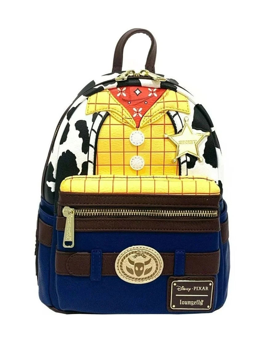 Mini sac à dos Loungefly Woody Toy Story Disney Pixar, vue de face, accessoire collector officiel