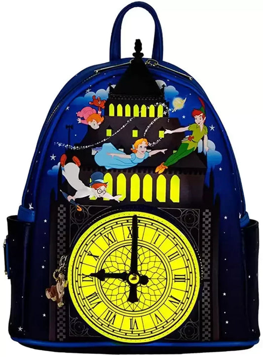 DISNEY - Peter Pan Glow Clock - Sac à dos LoungeFly '23x28x10cm'