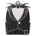Sac à dos Loungefly Jack Skellington, vue de face, accessoire collector officiel Disney L'Étrange Noël de Monsieur Jack