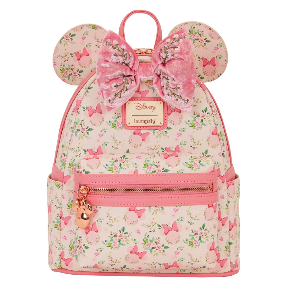 Mini sac à dos Loungefly Minnie Mouse Disney, vue de face, accessoire collector officiel
