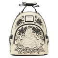 Mini sac à dos Loungefly Alice au Pays des Merveilles Disney, vue de face, accessoire collector officiel