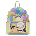 Mini sac à dos Loungefly La-Haut Carl & Russel, vue de face, accessoire collector officiel Disney Pixar