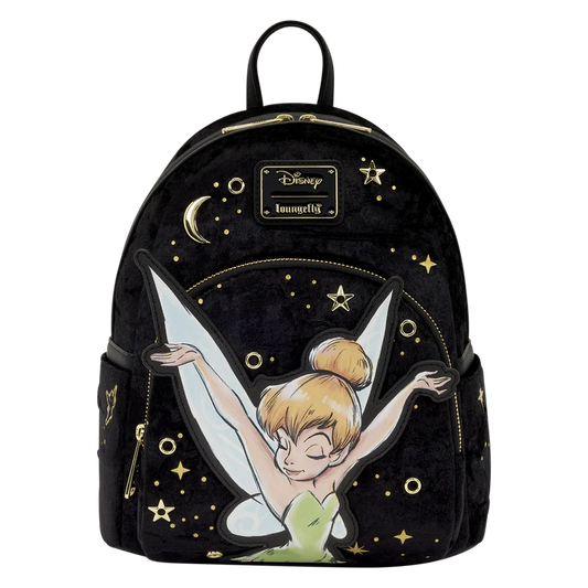 Mini sac à dos Loungefly Fée Clochette Pixie Dust Disney, vue de face, accessoire collector officiel
