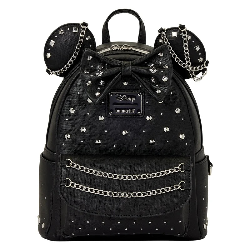 Disney Minnie Mouse « Studs & Chains » – Mini sac à dos Loungefly