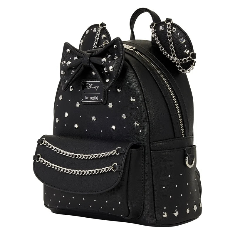 Disney Minnie Mouse « Studs & Chains » – Mini sac à dos Loungefly