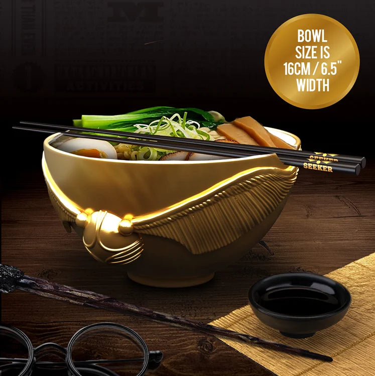 HARRY POTTER - Vif d'Or - Bol à ramen avec baguettes