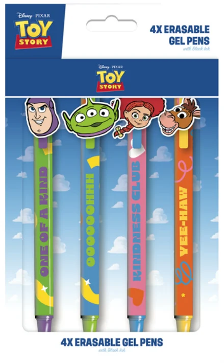 TOY STORY - 4 Stylos à Gel Effaçable + Head Topper
